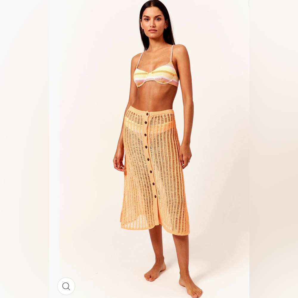 Solid & Striped VIVIENNE Crochet Midi Skirt